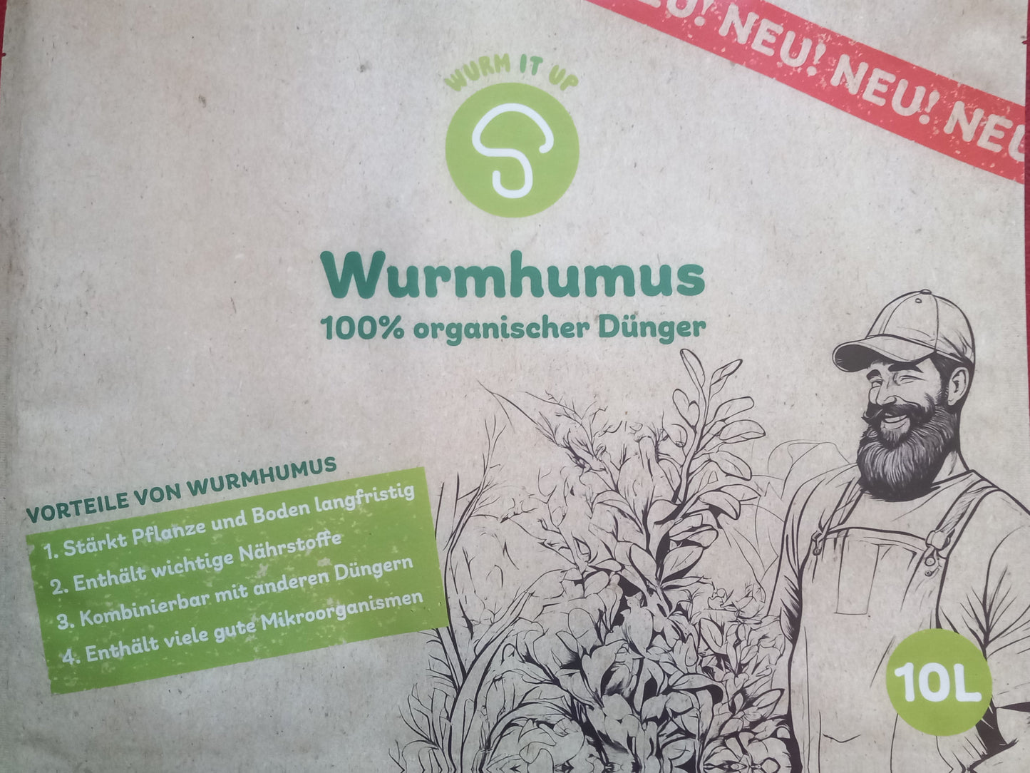 Wurmhumus 10L - 100% organischer Dünger